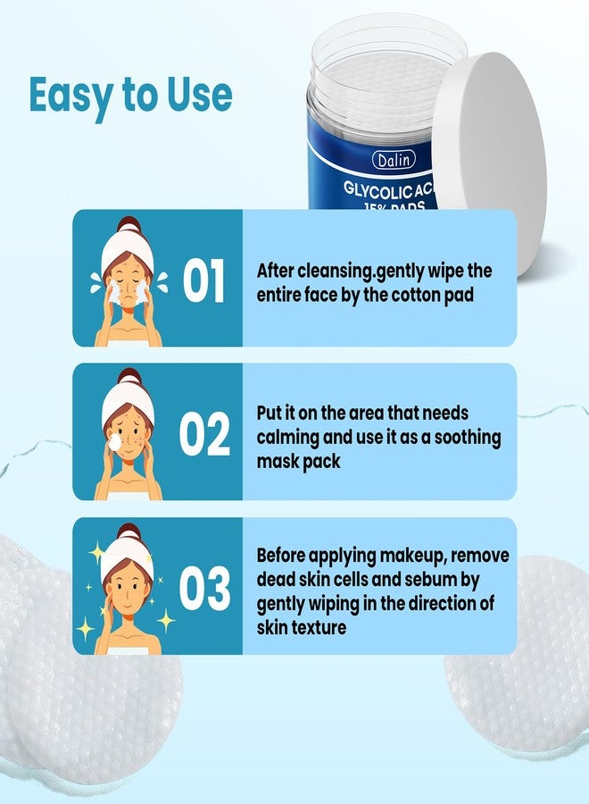 دالين ضمادات تقشير البشرة بحمض الجليكوليك، تحتوي على 15% من حمض الجليكوليك فائق النقاء و2% من حمض الساليسيليك، لتقشير البشرة والحفاظ على نعومتها ومنع ظهور التجاعيد والخطوط الدقيقة، لتجديد البشرة وإضفاء النضارة عليها - 60 ضمادة - Image 5